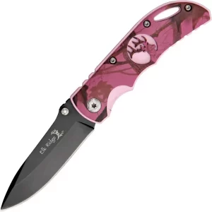Elk Ridge Linerlock Pocket Knife Pink Camo