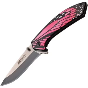 MTech Framelock Pocket Knife Butterfly Pink