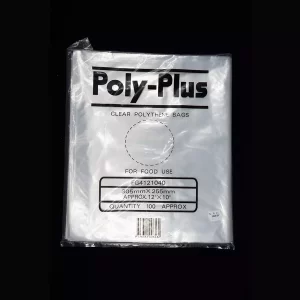 Poly-Plus Clear Polythene Bags 100pk 305x255